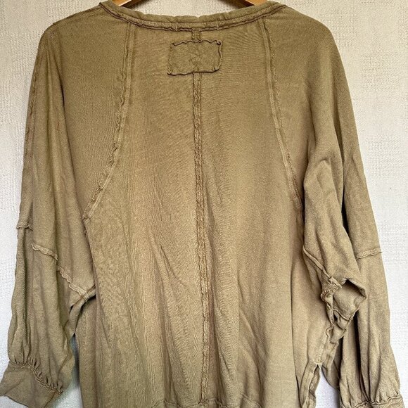 We The Free Oversized Brown Top Sz M - Picture 7 of 7